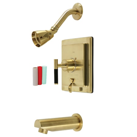 Kingston Brass KB86570CKL Single-Handle Tub and Shower Faucet, Brushed Brass KB86570CKL